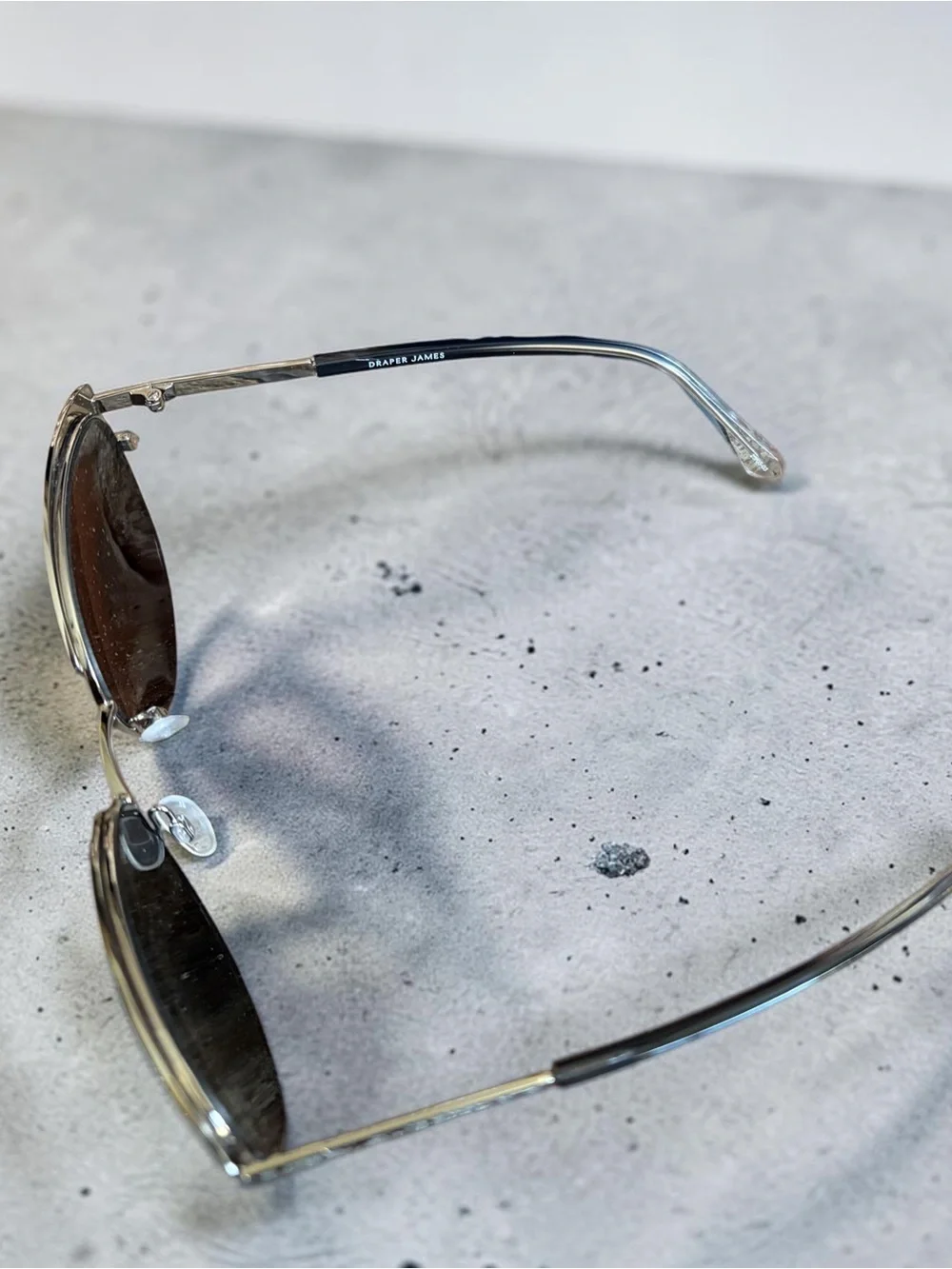 Draper James Black and Gold Cat-Eye Sunglasses